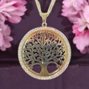 Aphrodites Tree of Life Necklace 30" Elegant Spiritual Statement Meditation Yoga